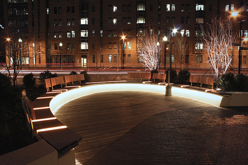 MassArt Exterior Illuminated Benches