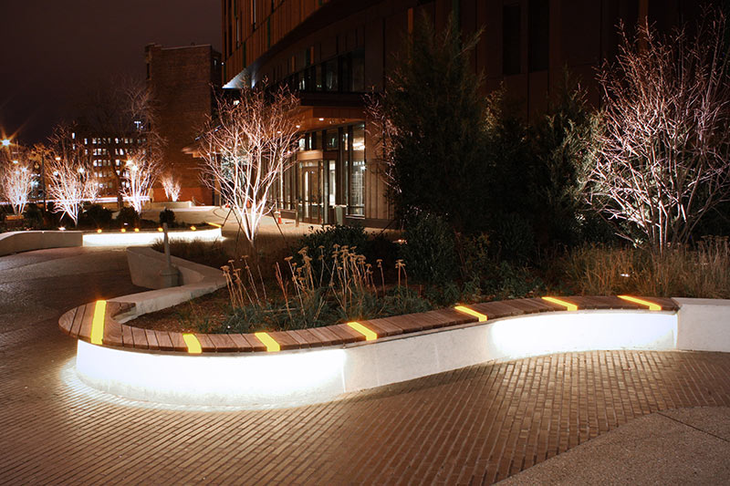 MassArt Exterior Illuminated Benches