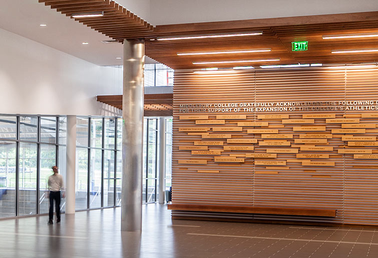 Middlebury College Donor Wall