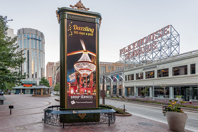 Playhouse Square Digital Stylon & Stick Sign