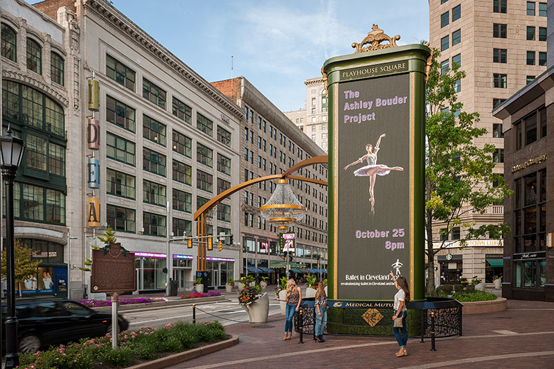 Playhouse Square Digital Stylon & Chandelier