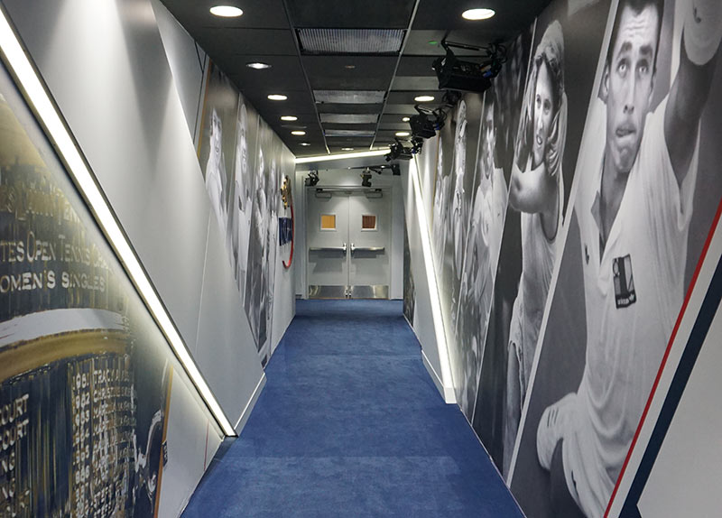 USTA Player Hallway Graphics